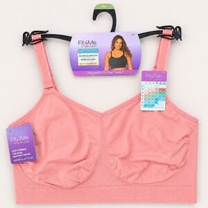 Fit For Me Fruit of the Loom (FT979) XL+ Bras Unlined Wireless Seamless Stretch